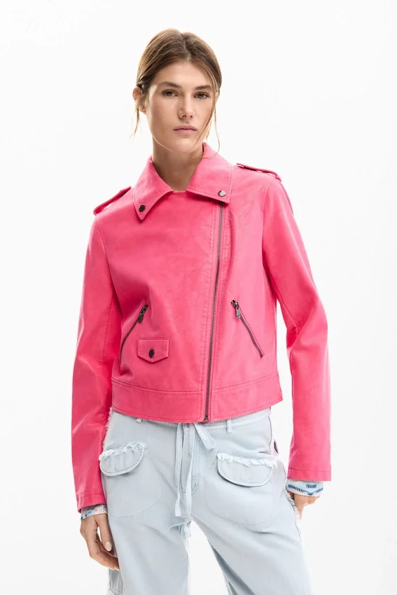 Biker Jacket Leather Effect Biker Jacket Leather Effect