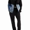 Bimaterial Denim Blazer Bimaterial Denim Blazer