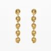Cascade Spiral Earrings Gold-Plated Zalio