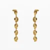 Cascade Spiral Earrings Gold-Plated Zalio