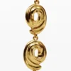 Cascade Spiral Earrings Gold-Plated Zalio