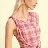 Checked Plaid Strap Dress