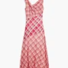 Checked Plaid Strap Dress