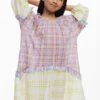 Checked Ruffle Check Dress