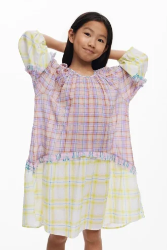 Checked Ruffle Check Dress
