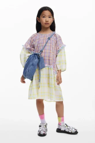 Checked Ruffle Check Dress