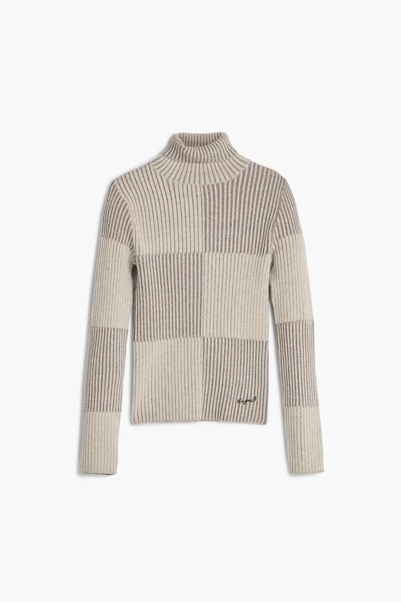 Checked Turtleneck Sweater Checked Turtleneck Sweater