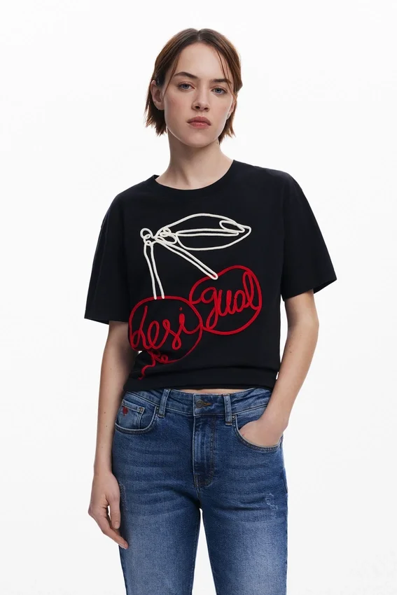 Cherry Lace-Up T-Shirt Cherry Lace-Up T-Shirt