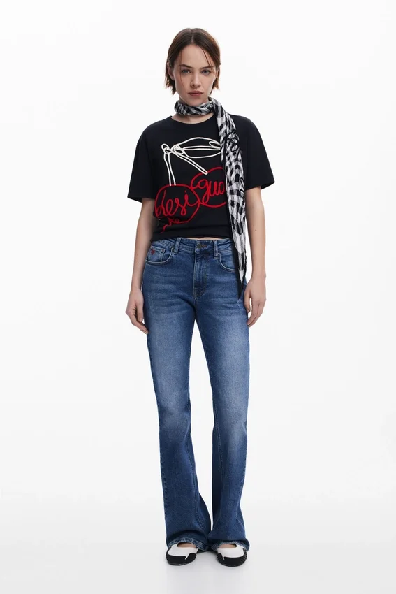 Cherry Lace-Up T-Shirt Cherry Lace-Up T-Shirt