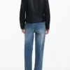 Combined Faux Leather Jacket