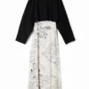 Combined Midi Dress Combined Midi Dress