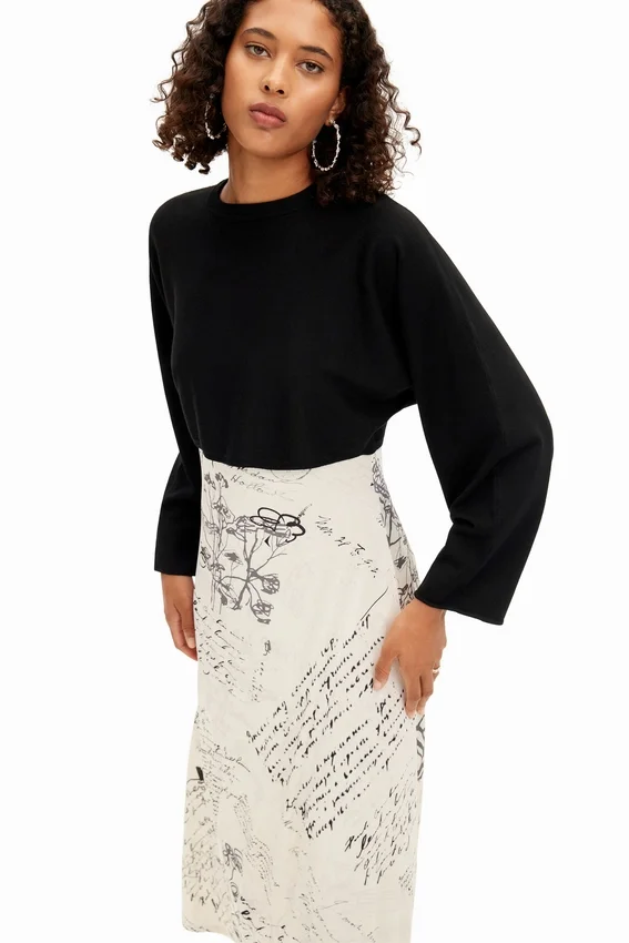 Combined Midi Dress Combined Midi Dress