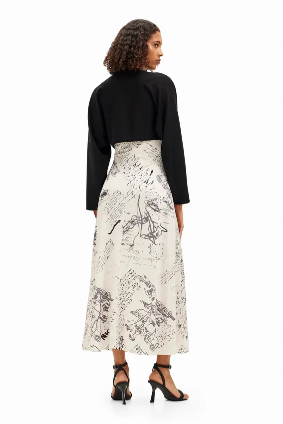 Combined Midi Dress Combined Midi Dress
