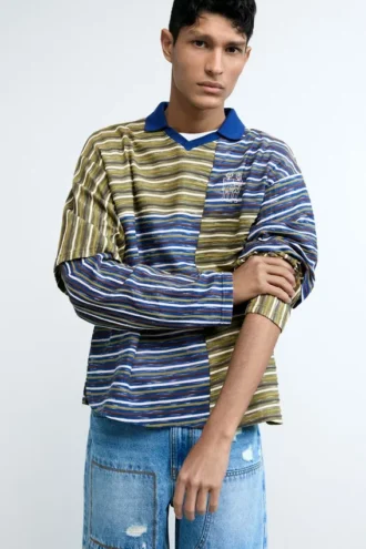 Combined Striped T-Shirt