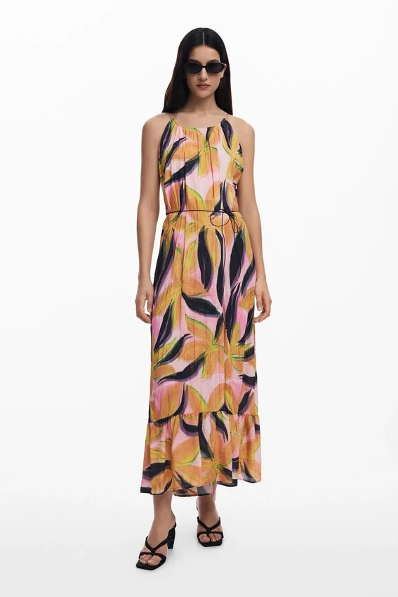 Crinkled Effect Midi Dress Crinkled Effect Midi Dress