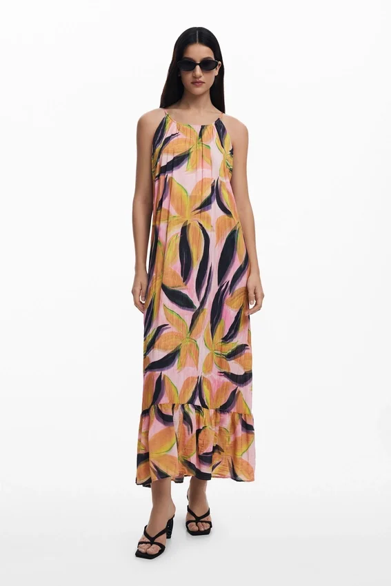 Crinkled Effect Midi Dress Crinkled Effect Midi Dress