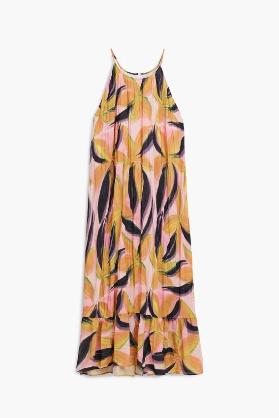 Crinkled Effect Midi Dress Crinkled Effect Midi Dress