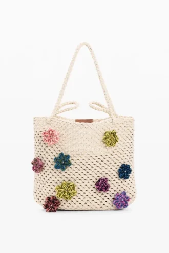 Crochet Bag with Flowers