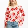 Crochet Flower Sweater