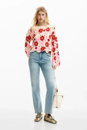 Crochet Flower Sweater