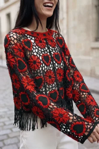 Crochet Sweater Hearts