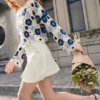 Crochet Sweater with Flowers
