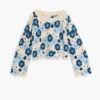 Crochet Sweater with Flowers