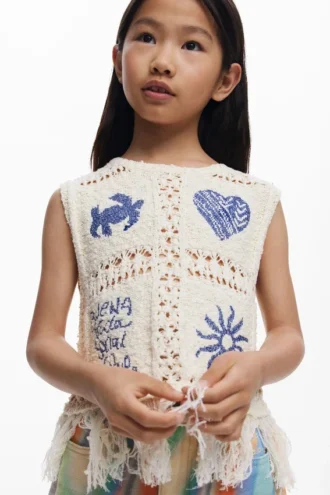 Crochet Sweater with Fringes