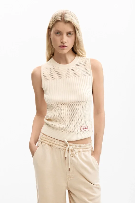 Crochet T-Shirt Embroidered Crochet T-Shirt Embroidered