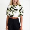 Cropped Floral Blouse
