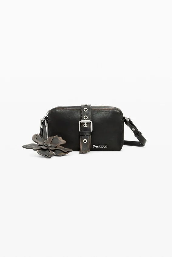 Crossbody Wallet Floral Appliques Crossbody Wallet Floral Appliques