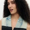 Crossed Bimaterial Dress