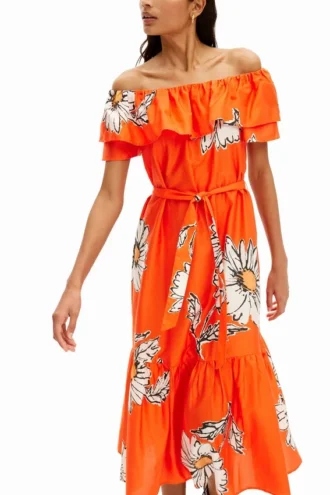 Daisy Ruffle Midi Dress