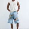 Denim Bermuda Patches Denim Bermuda Patches