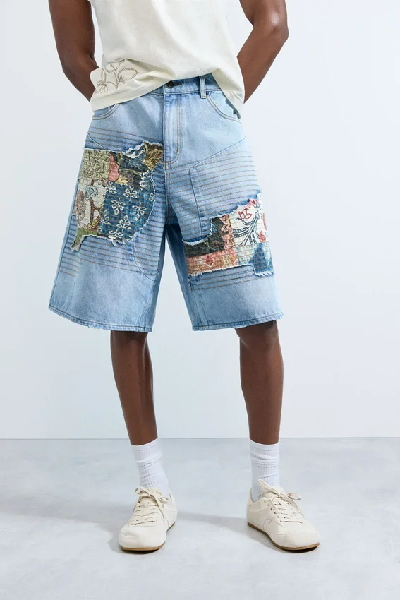 Denim Bermuda Patches Denim Bermuda Patches