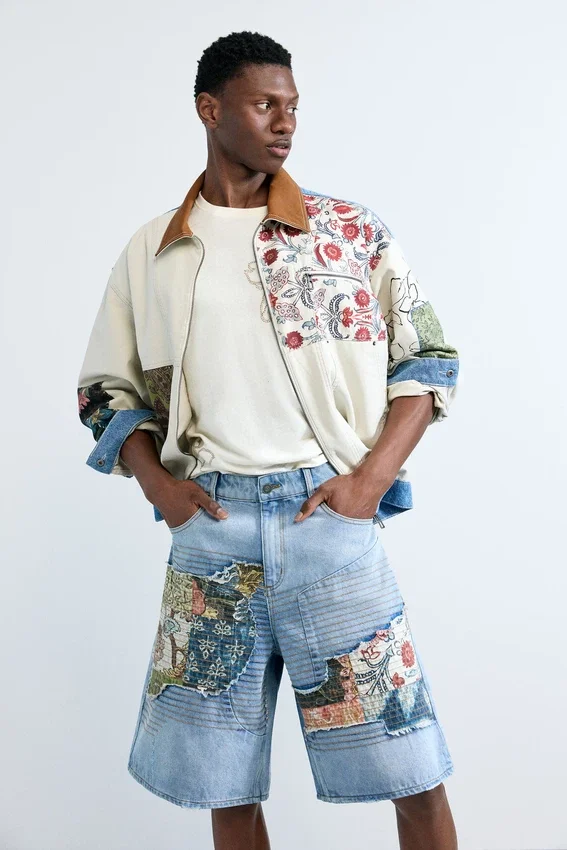 Denim Bermuda Patches Denim Bermuda Patches