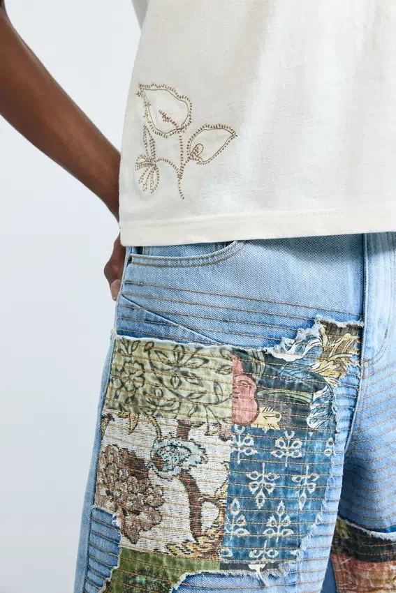Denim Bermuda Patches Denim Bermuda Patches