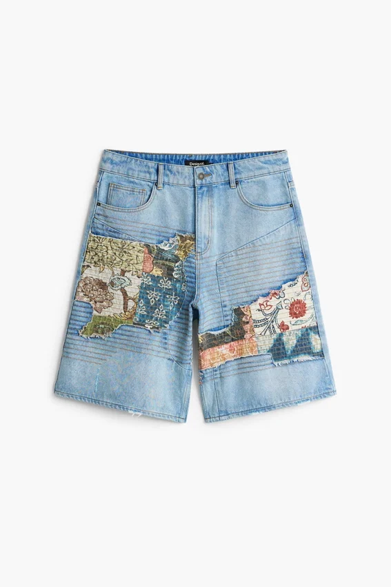 Denim Bermuda Patches Denim Bermuda Patches