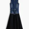 Denim Combined Dress