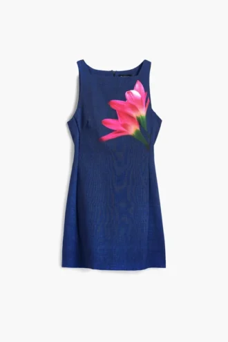 Denim-Effect Mini Dress