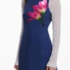 Denim-Effect Mini Dress