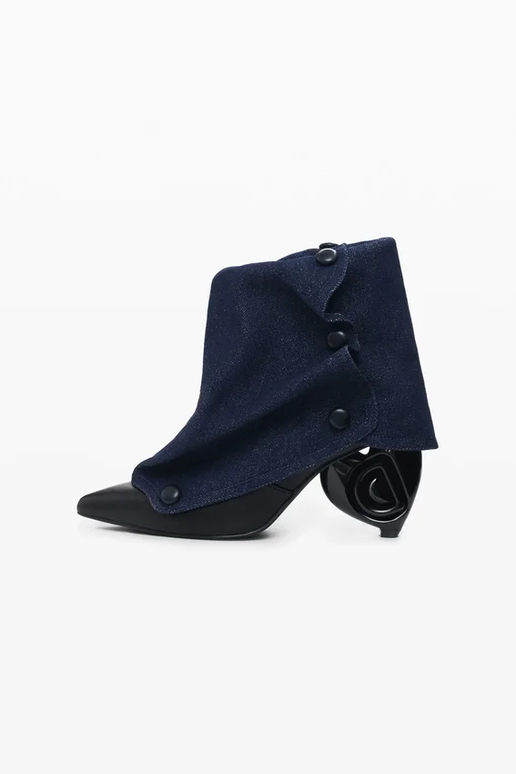 Denim Flap Ankle Boot Denim Flap Ankle Boot