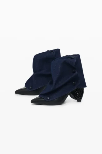 Denim Flap Ankle Boot