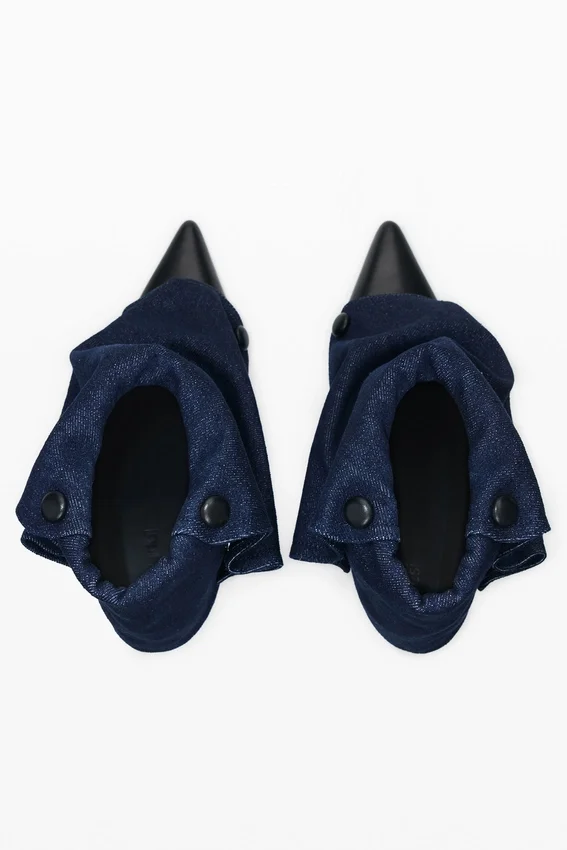 Denim Flap Ankle Boot Denim Flap Ankle Boot