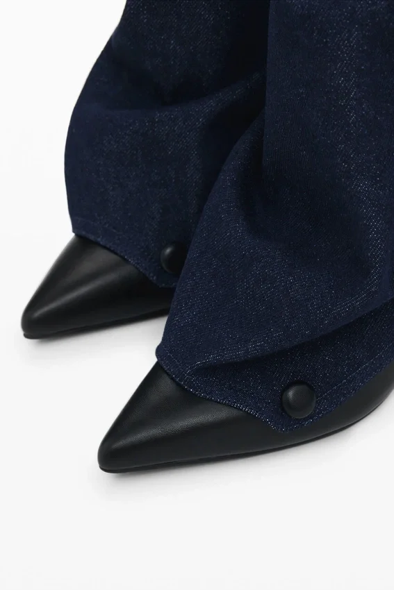 Denim Flap Ankle Boot Denim Flap Ankle Boot