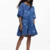 Denim Floral Dress