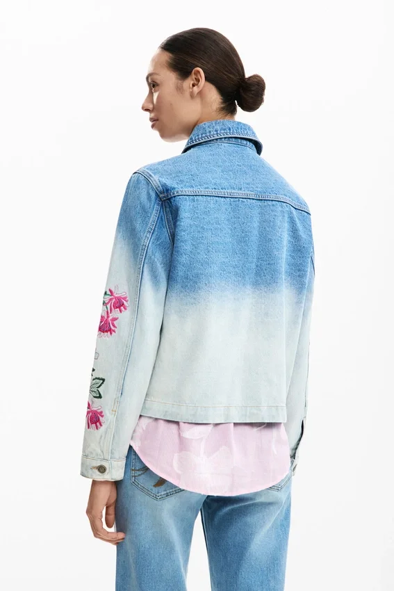 Denim Jacket Flowers Denim Jacket Flowers