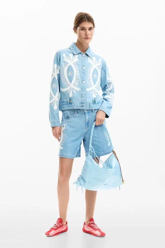 Denim Jacket with Embroidery Denim Jacket with Embroidery