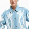 Denim Jacket with Embroidery Denim Jacket with Embroidery
