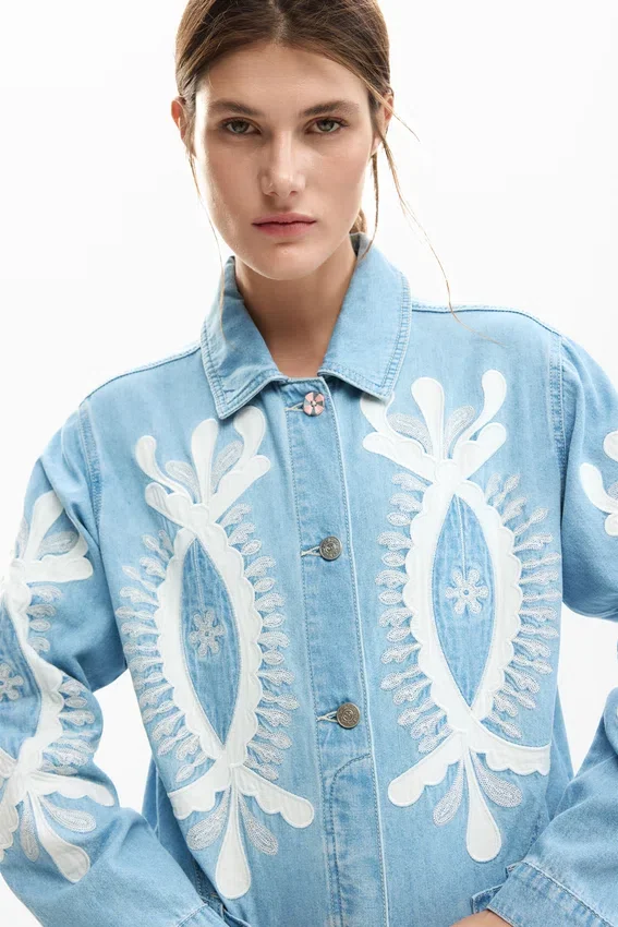 Denim Jacket with Embroidery Denim Jacket with Embroidery